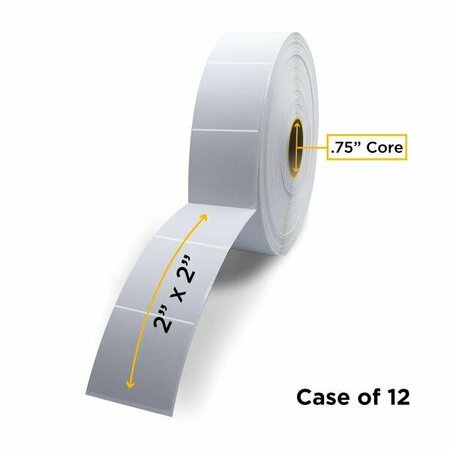 CLOVER Imaging Non-OEM New Direct Thermal Label Roll 0.75'' ID x 2.2'' Max OD, 12PK CIGDZ42020PM-PERF